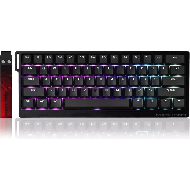 Madlions-MAD-60-HE-Flagship-Gaming-Mechanical-Keyboard-Amber-pro-Magnetic-Hall-Effect-Switch-8000-Hz-Polling-Rate-Scan-Rate-128K-Latency-0.1ms-Rapid-Trigger-Mode-Black-8
